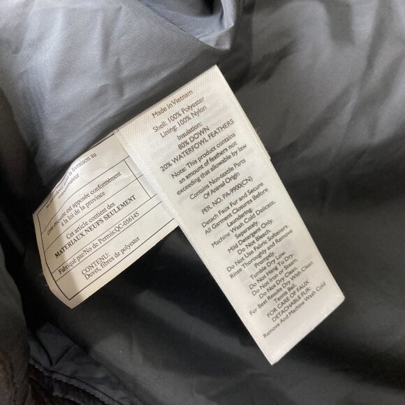 Eddie Bauer Women Sz M Black Goose Down Puffer Parka Warm Winter Hooded Jacket - Picture 6 of 8